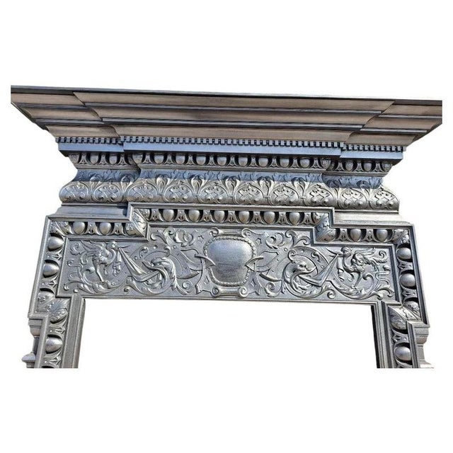 Antique Victorian Cast Iron Fireplace Surround For Sale - Image 6 of 11