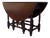 Vintage Jacobean Style Mahogany Gateleg Drop-Leaf Dining Table With Turned Stretcher Base For Sale