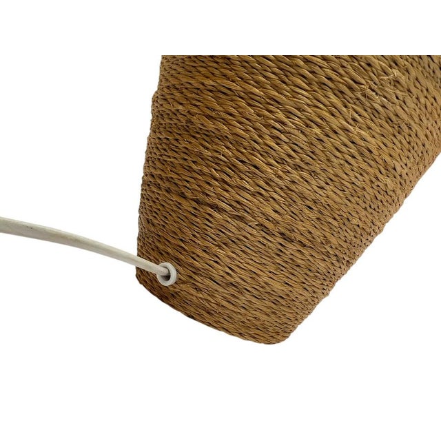 French Table Lamps in Sisal Rope and Ceramic, 1970s, Set of 2 For Sale - Image 9 of 10