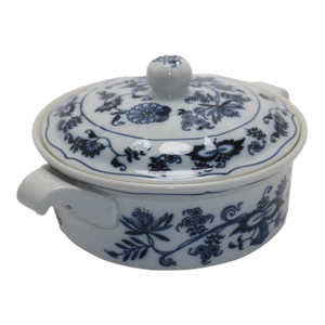 Vintage Blue Danube Blue Onion Covered Casserole Dish With Handles