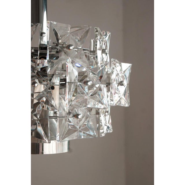 Chromed Chandelier with Crystals from Kinkeldey For Sale - Image 6 of 10