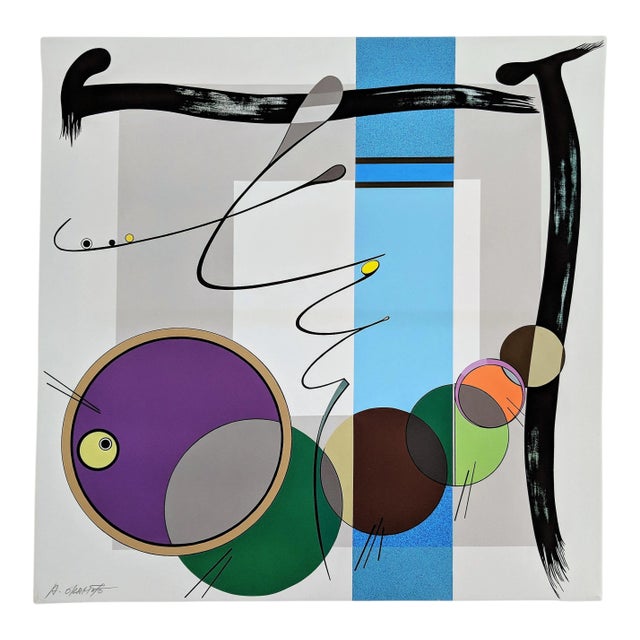 Atsuko Okamoto Abstract Serigraph A. P. "Controversy 3" For Sale