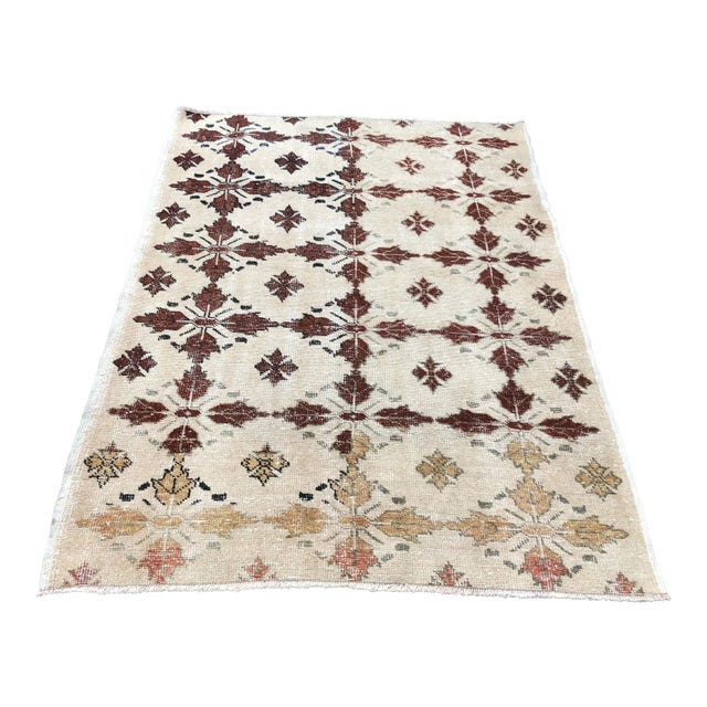 1960s Turkish Tribal Wool Rug - 4′6″ × 6′7″ For Sale