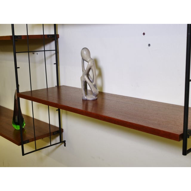 Mid-Century Modular String Shelving Unit in Teak, 1960s, Set of 12 For Sale - Image 14 of 18