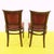Red Wooden Chairs with Red Upholstery and Decorative Studs, Set of 2 For Sale - Image 8 of 11