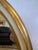 1960s Oval Cream and Gold Leaf Wall Mirror For Sale - Image 5 of 7