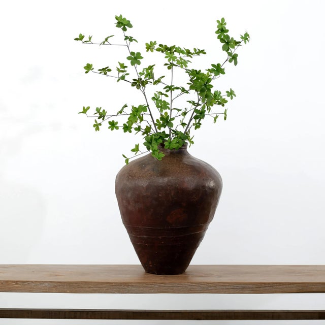 Mid 20th Century Mid-Century Vintage Brown Porcelain Chestnut Wine Jar For Sale - Image 5 of 7