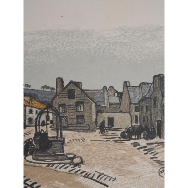 Mathurin Meheut, Church of Saint Ronan in Locronan, 1937, Engraving For Sale - Image 7 of 9