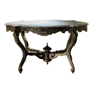 Blackened and Gilded Violin Middle Table For Sale