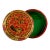 Vintage Chinese Round Lacquered Wedding Box Featuring Dragon & Phoenix With Floral Motif For Sale