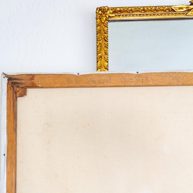 Colorful Abstract Original Painting on Canvas Mid Century Modern For Sale - Image 11 of 11