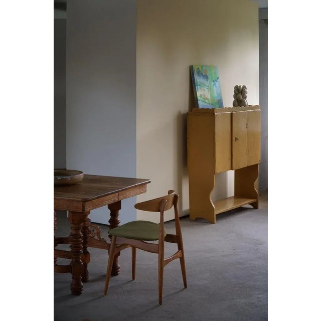 Wood Late 19th Century Danish Baroque Square Dining / Desk Table For Sale - Image 7 of 13