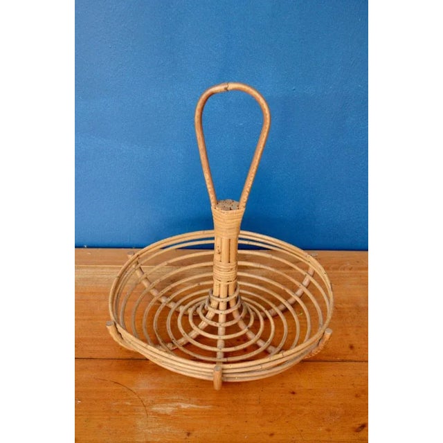 Bohemian Basket in Rattan For Sale - Image 6 of 8