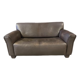 Vintage De Sede Ds-97 Buffalo Leather Loveseats Sofa For Sale