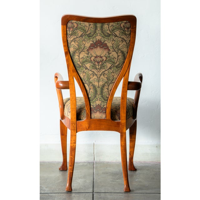 Art Nouveau Neo-Art Nouveau Dining Chairs by Arroyo Design, in Mesquite For Sale - Image 3 of 14