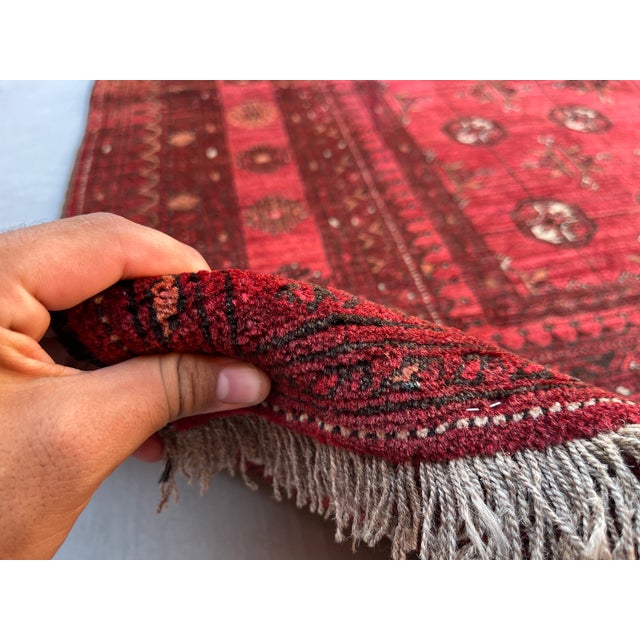 Vintage Afghan Ersari Turkmen Gul Rug, Rose Palette - 6'0" X 4'0" For Sale - Image 12 of 14