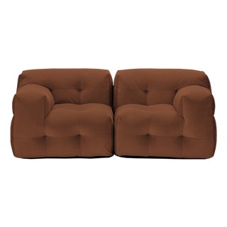 Not-a-Sofa Sofa in Chocolate Velour from EMKO For Sale