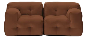 Not-a-Sofa Sofa in Chocolate Velour from EMKO