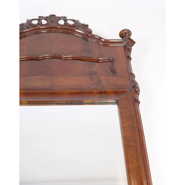 Late 19th Century Mahogany Mirror, Denmark, 1880s For Sale - Image 5 of 13