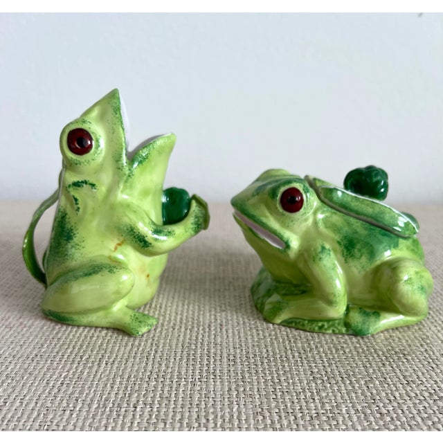 Italian Frog Sugar Bowl and Creamer Set For Sale - Image 10 of 12