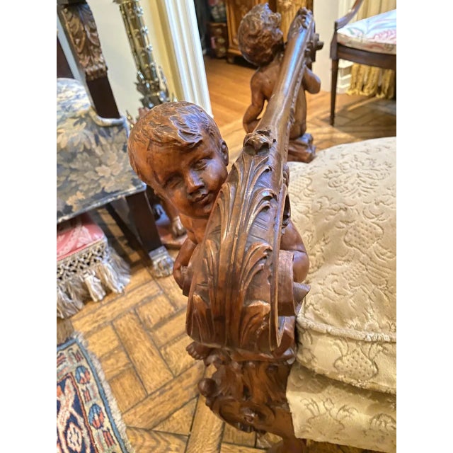 Venetian Baroque 19th Century Walnut Carved Bench For Sale - Image 10 of 10