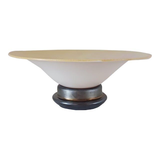 Steuben Aureen Glass Bowl With Extremely Rare Separate Base For Sale
