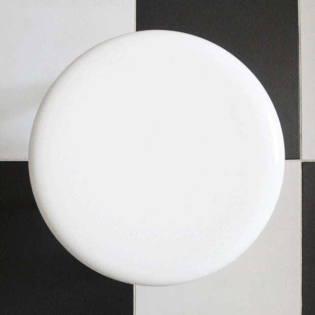 1970s 1970s Carrara & Matta S501 Vintage White & Chrome Stool, Made in Italy For Sale - Image 5 of 10