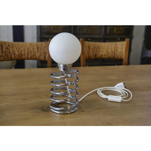 Gray Spring Lamps by Ingo Maurer, 1970s, Set of 2 For Sale - Image 8 of 11