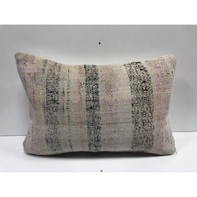 Traditional Turkish Handmade Vintage Kilim Sofa Pillow Cover For Sale In Phoenix - Image 6 of 6