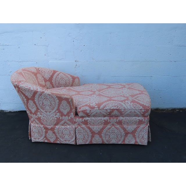 Pink French Long Large Fainting Couch Chaise Lounge 6652 For Sale - Image 8 of 17