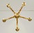 Mid 20th Century Louis XIV Five Arm Gilded Brass Chandelier For Sale - Image 10 of 13