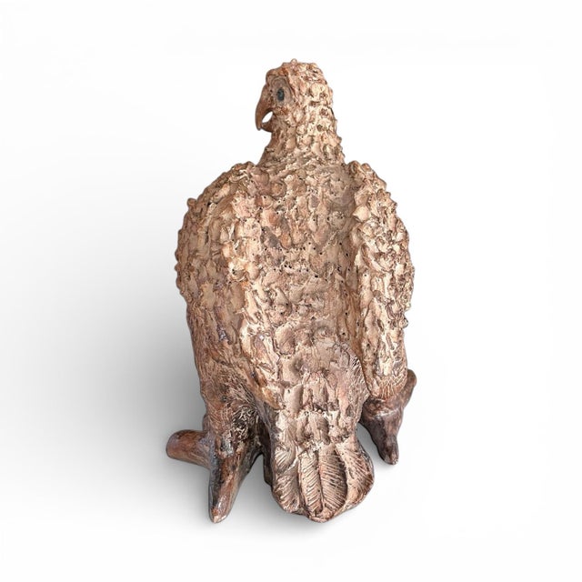 Tan Vintage Life-Size Pottery Bird For Sale - Image 8 of 9