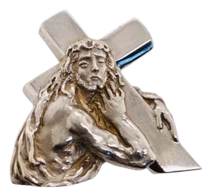 14 Karat White Gold Religious Pendant