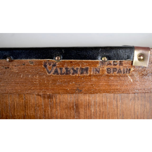 Mid Century Wall Mirror by Pierre Lottier With Leather Wrapped Frame For Sale - Image 10 of 10