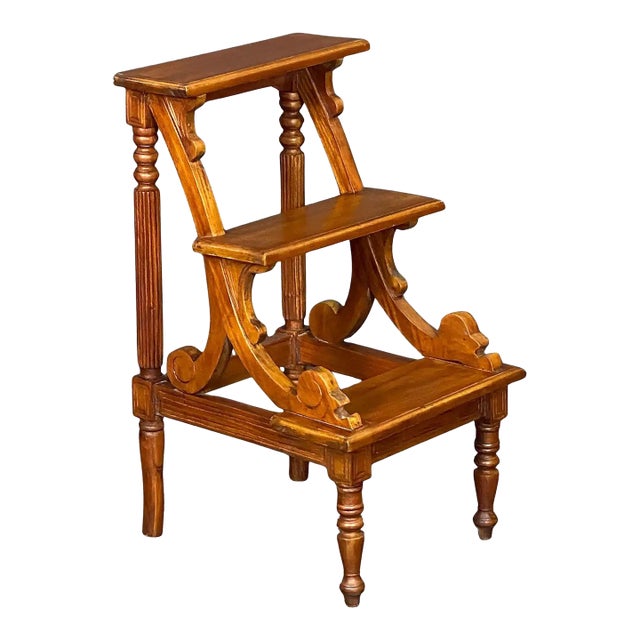 Library Stair Steps of Mahogany in the Regency Style From England For Sale