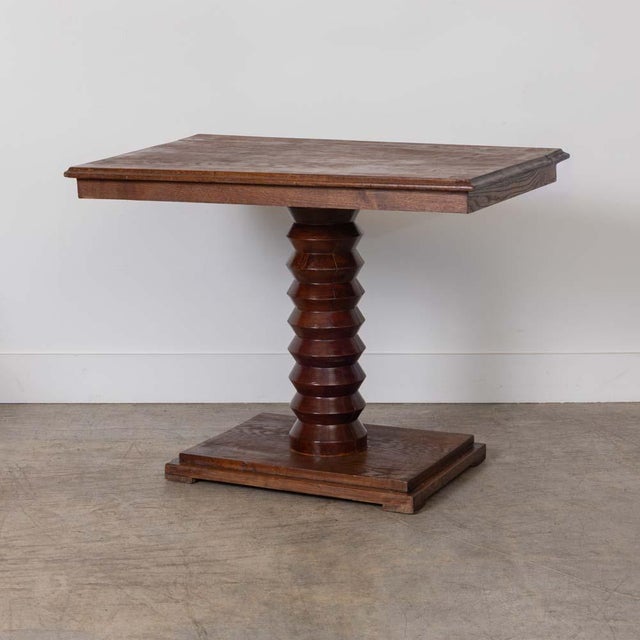 Wood 1940s French Carved Wood Table by Charles Dudouyt For Sale - Image 7 of 15