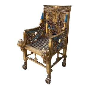 Mid 20th Century Egyptian Revival Style Throne