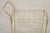 Mid-Century Modern Vintage Mid Century Modern Gold Metal 2 Tier Rolling Bar Tea Cart Server For Sale - Image 3 of 12