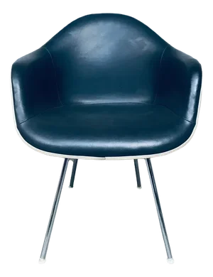 Mid-Century Black Leather Dax Armchair by Charles & Ray Eames for Herman Miller, 1960s