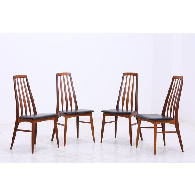 Danish Eva Chairs in Teak by Niels Koefoed, Set of 4 For Sale - Image 3 of 18