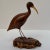 Artist Signed Bruce Stamp Hand Carved Hardwood Shorebird Sculpture on Burl Base Ships quickly via USPS!