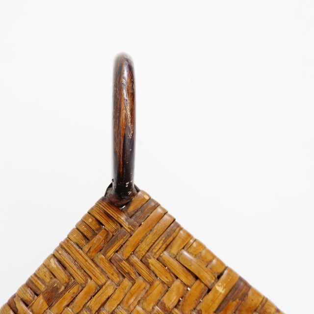 Vintage Wrought Iron and Woven Rattan Coffee Table, 1970s For Sale - Image 14 of 18