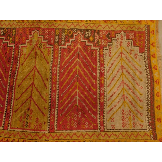 Antique Oushak Saf Prayer Rug 3'2"x 6'10" For Sale - Image 4 of 13