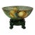 Rare Jean Pouyat Limoges Hand-Painted Punch Bowl on Original Ceramic Stand (1890-1932) For Sale