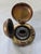 Antique French Napoleon III Aluminium and Brass Travelling Pocket Inkwell For Sale - Image 3 of 7
