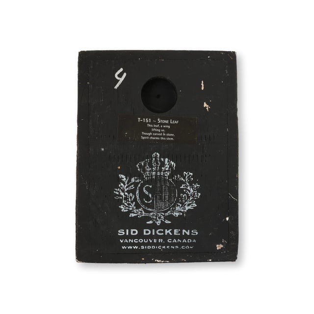 Traditional Late 20th Century Sid Dickens Stone Leaf Memory Block For Sale - Image 3 of 3