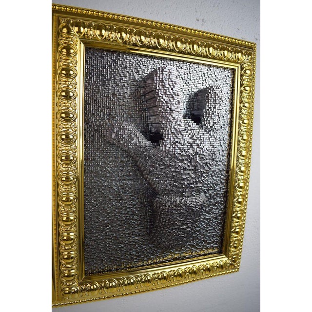 Sagrasse, Rock Pin Art, Mixed Media on Resin, Framed For Sale - Image 4 of 6