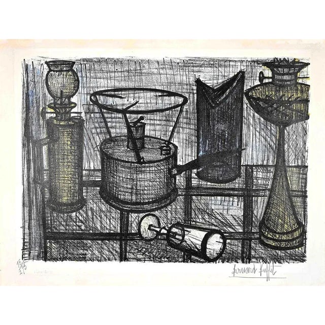 Bernard Buffet, Lamp, Original Lithograph, 1954 For Sale - Image 4 of 4