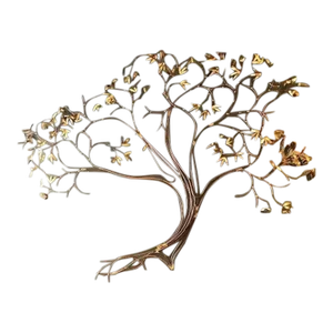 Late 20th Century Original Signed C. Jere Brutalist Tree Wall Sculpture