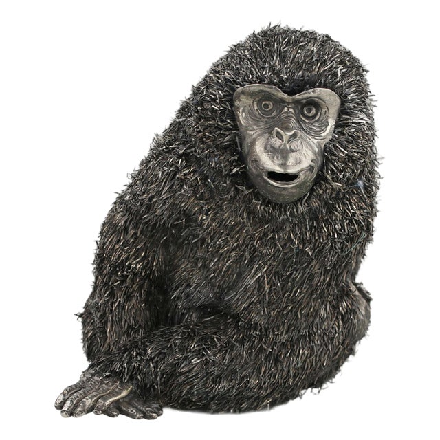 20th Century Silver Figurine Monkey by Mario Buccellati, Italy For Sale
